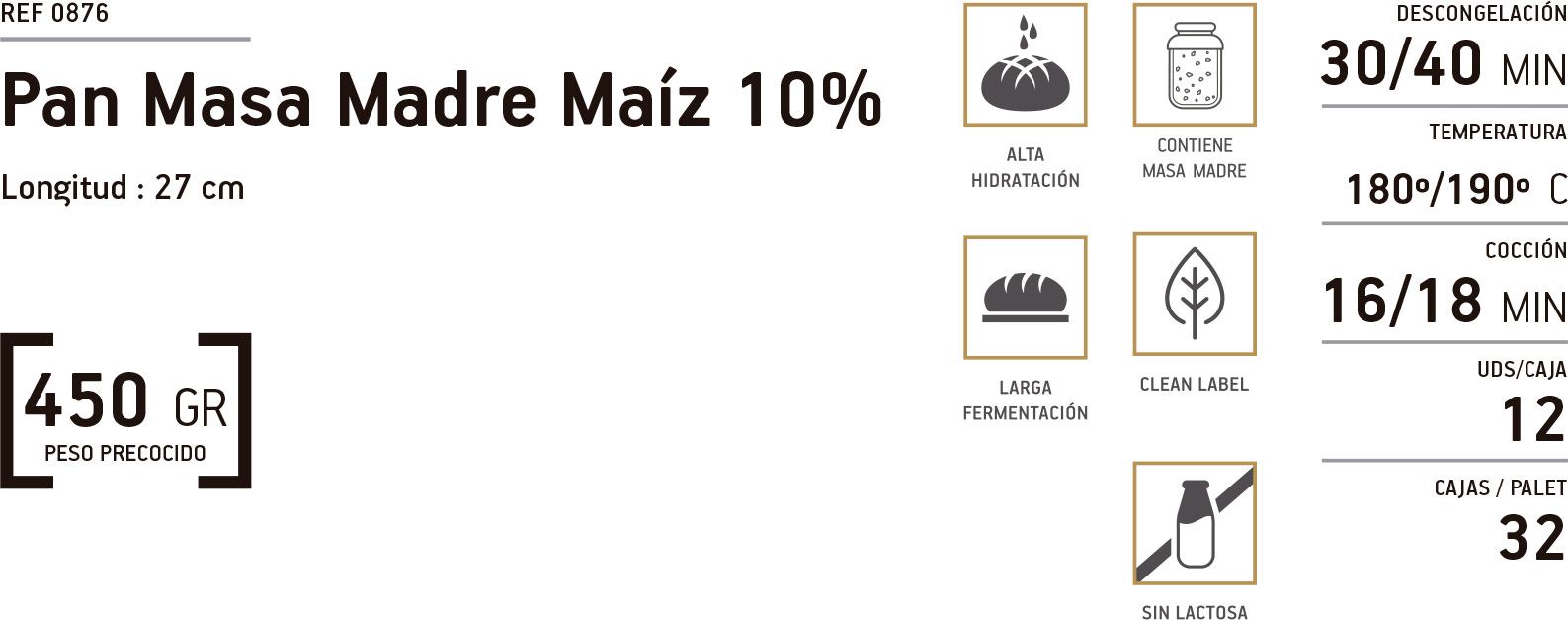 Pan de masa madre ma&iacute;z 10%
